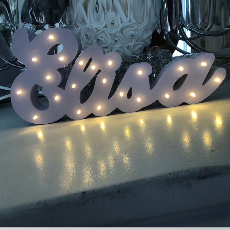 madeira, Sign Marquee, Light Up Night, Crescer a luz, Decoração para quarto