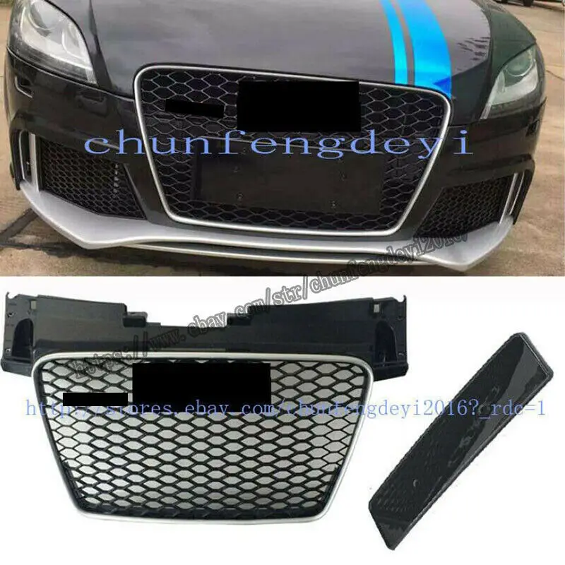 L Per Audi Tt 8J 2008-2012 2Pcs Gloss A Nido D'Ape Rs-Tt Stile Paraurti Anteriore Griglia Gril