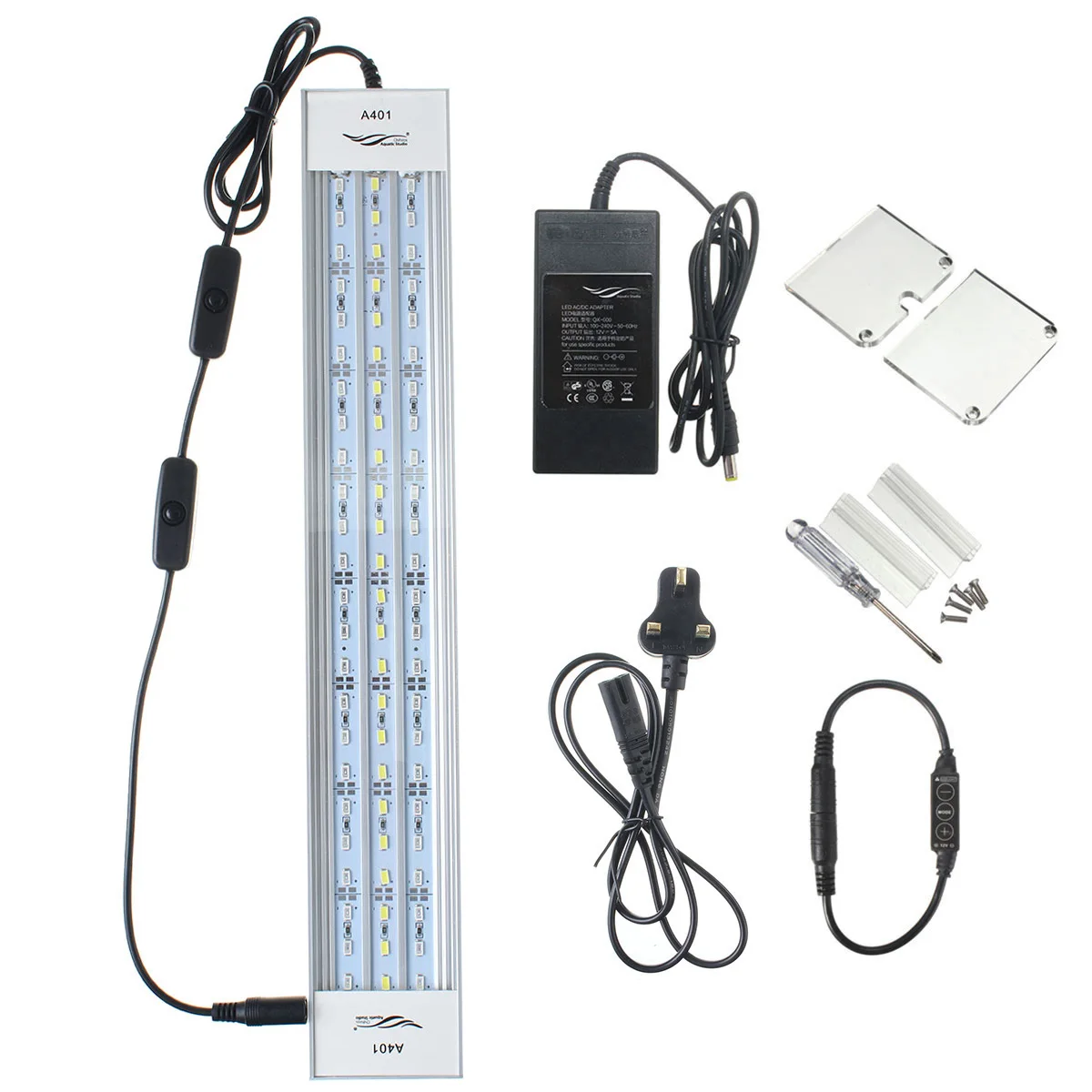 UK Plug A401M 24 Вт 40 см 5730 72SMD 3100LM светодиодный коралловый SPS LPS аквариум лампа - Цвет: UK Plug
