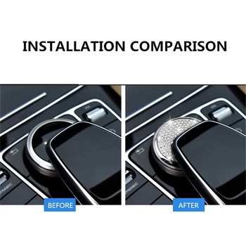 

1PCModified decorative interior For Mercedes-Benz GLC260 central control mouse multimedia knob stick-encrusted C-class C200LE300