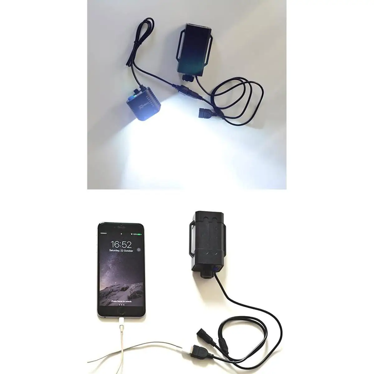 4 x 18650 Battery Box with Cable Belt USB/DC Dual Interface Waterproof 8.4V for Bicycle Tail Light Headlight Bike Lamp