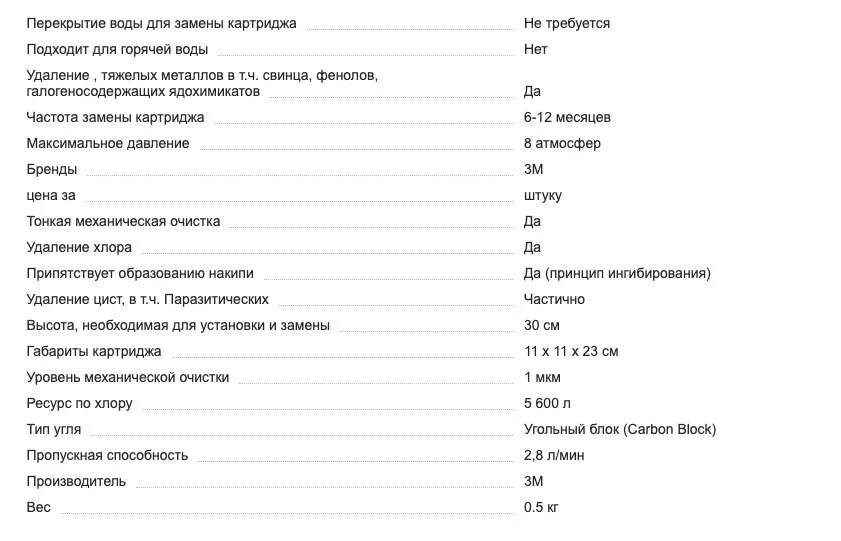 Сменный картридж HF05-MS 3М для фильтрации воды