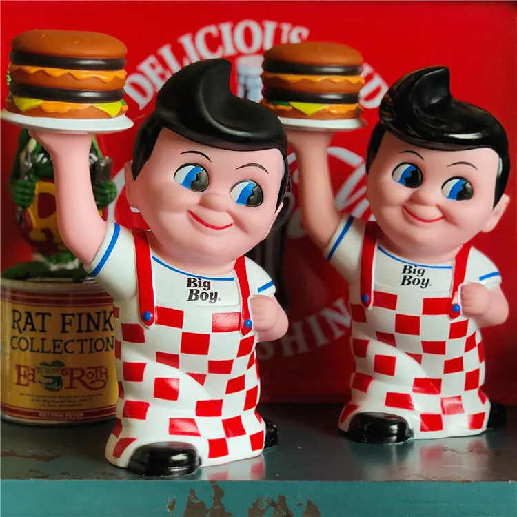 1PC Big Boy B-BOY Hamburger Piggy Bank Coin Box Toys Vogue America Classic Cartoon Resin Action Figure In New gift | Игрушки и хобби