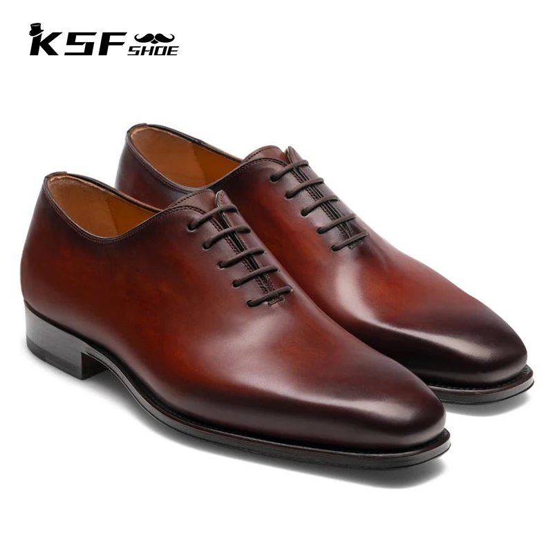 Мужские туфли-оксфорды из натуральной кожи ручной работы | Обувь