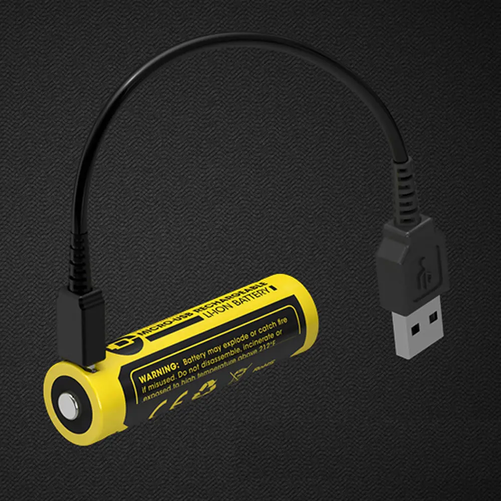 NITECORE NL1475R 750mAh14500 Высокая Производительность микро-USB порт литий-ионная аккумуляторная батарея 2.7Wh Кнопка Верхняя защищенная батарея