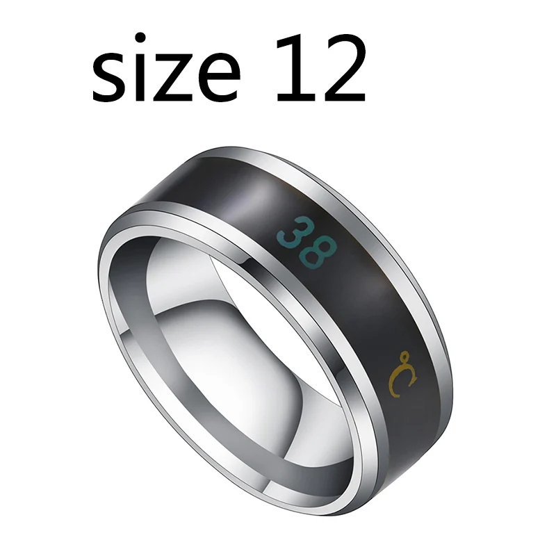 ELSEMODE титановое стальное кольцо для измерения температуры для женщин мужское крутое обручальное кольцо-Ретро Охотники за приведениями Masculino подарок для влюбленных - Цвет основного камня: Темно-синий