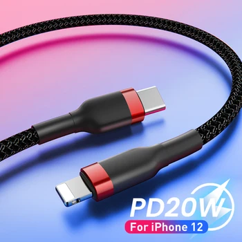 Kabel USB C dla iPhone 12 Pro Max PD 18W 20W szybki kabel ładowania dla iPhone 12 11 XS XR 8 kabel USB C kabel danych kabel USB typu C tanie i dobre opinie llano NONE LIGHTNING 2 4A CN (pochodzenie) USB A