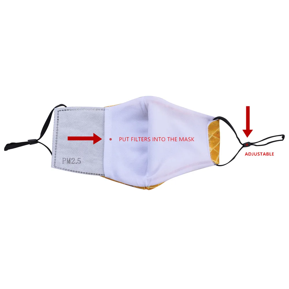 Zohra Face Mask跨境亚马逊可调耳挂式印花口罩配pm2.5过滤片现货-2