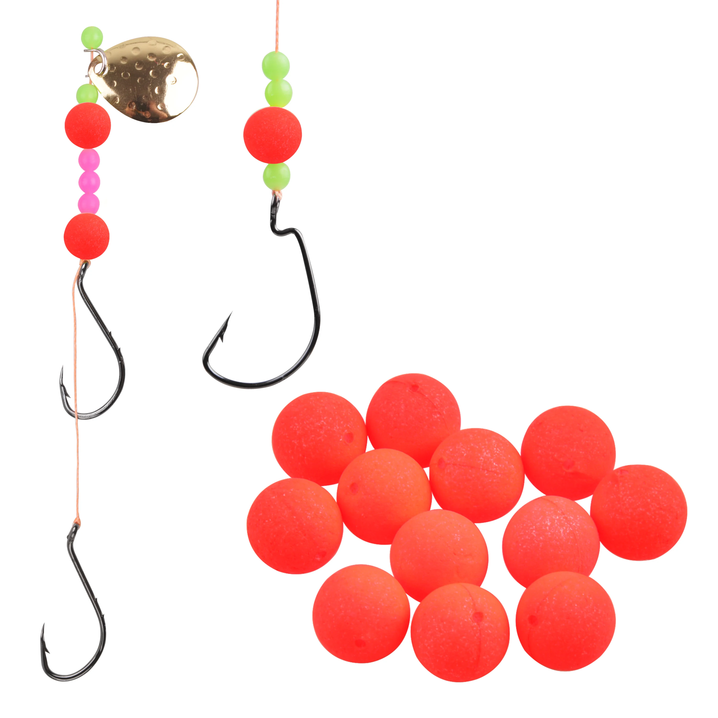 Surf Live Bait Walleye Rig Making Foam Floats Round Fishing Snell Floats Pompano Rigs 100 Pieces