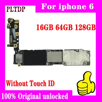 

Factory unlocked For iPhone 6 4.7inch Motherboard With/No Touch ID Logic board,100% Original for iphone 6 Mainboard+IOS System