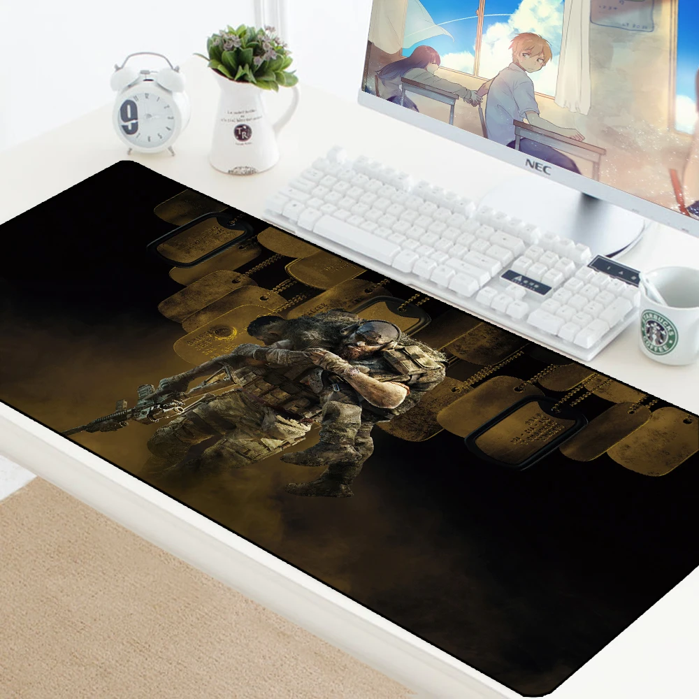 Большой коврик для мыши Ghost Recon, комфортный коврик для мыши, игровой коврик для мыши, резиновый компьютерный коврик, компьютерные аксессуары, игровой коврик для CS: GO