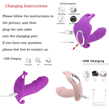 OLO Panties Wearable Butterfly Dildo Vibrator Clitoris Stimulator 10 Speeds Vibrating G Spot Massager Sex Toys for Women 5