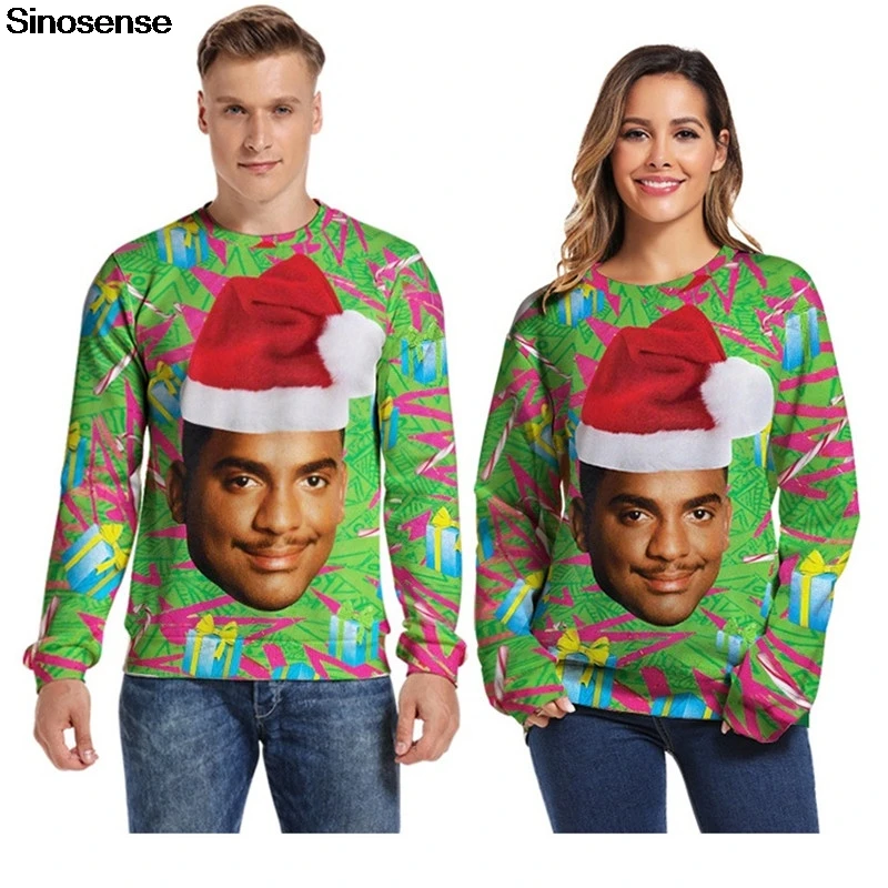 Для мужчин Для женщин уродливые Рождественский свитер призвание для отдыха и вечеринок 3D Забавный принт Рождественский свитер с капюшоном пуловер Джемперы Топы S-3XL