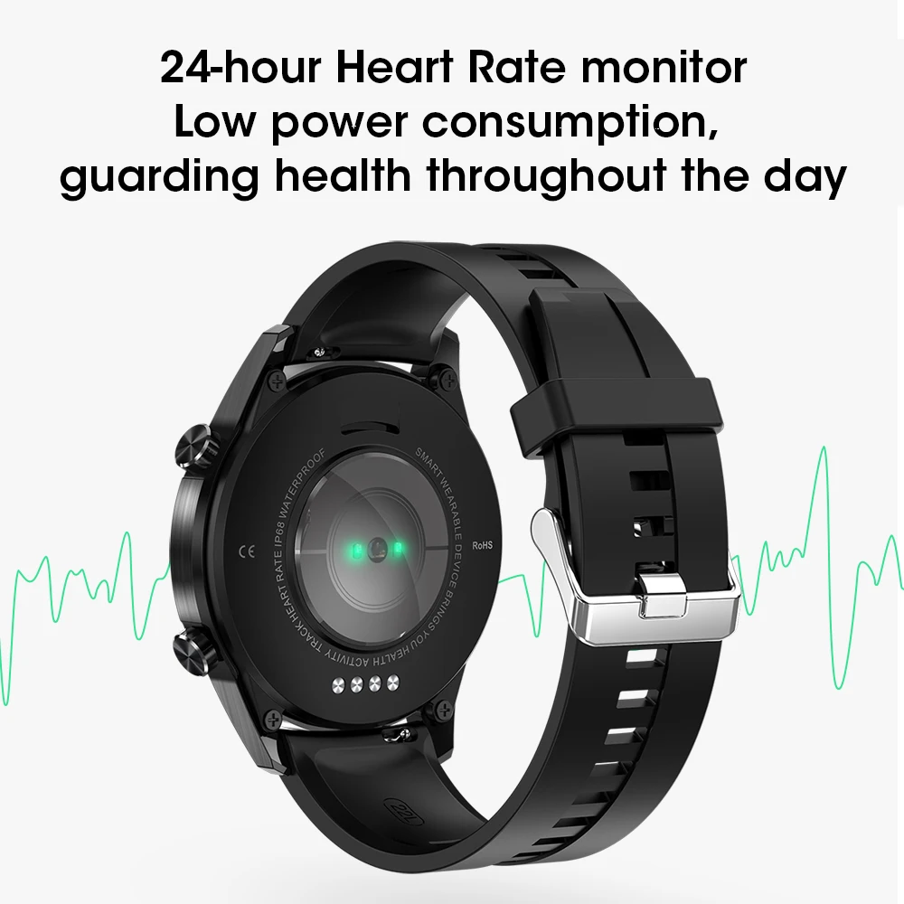 Abay Новые смарт часы L13C 2020 Bluetooth звонки динамик IP68 Водонепроницаемый ECG PPG