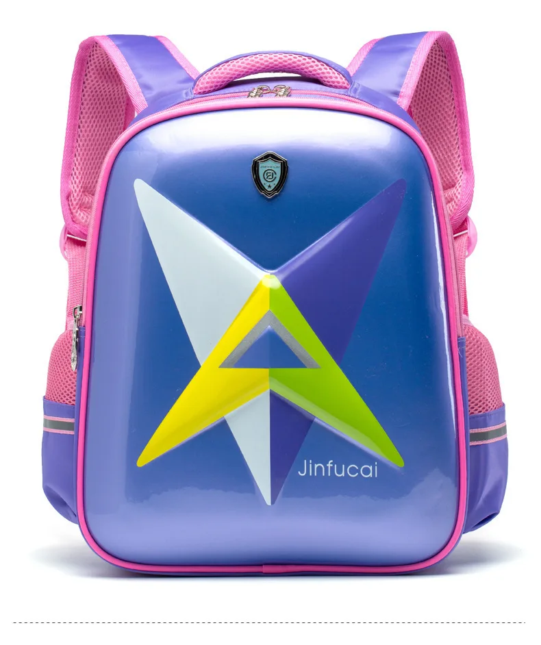

INS Hard Case Waterproof Reflective Stitching Color Large Size Primary School STUDENT'S School Bag Backpack