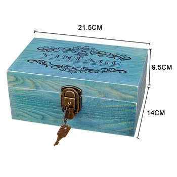 

Wooden Keepsake Box Decorative Wooden Crafts Box with Lock and Key for Jewelry Gift Storage HUG-Deals