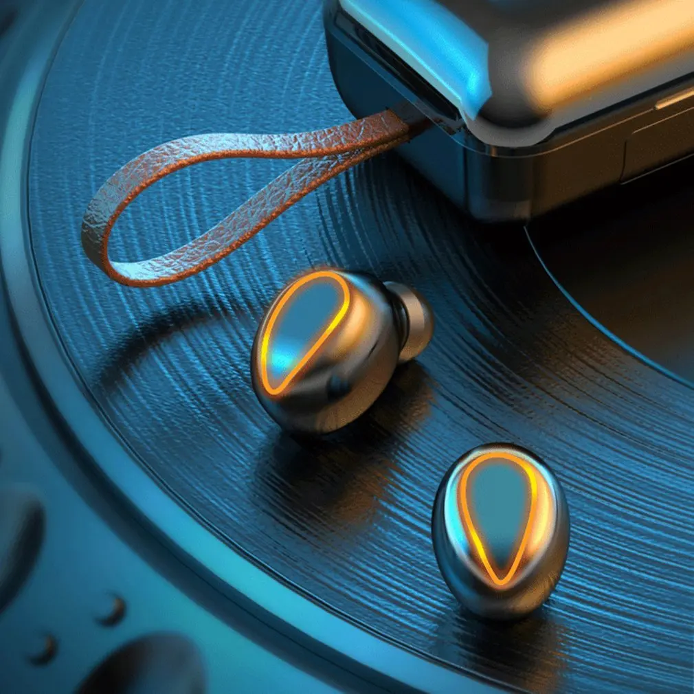 F9 Wireless Headsets 9D Noise Reduction 5 0 Earphones With Cord Led Intelligent Digital Display Separate Ear Design