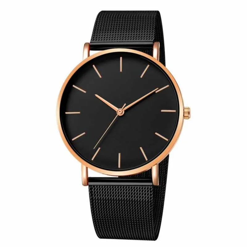 

New Men's Watch Women's Watch Steel mesh with Quartz Simple Watch Couple Watch Trend Modern Fashion Reloj Mujer