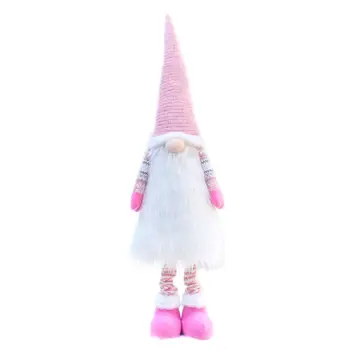 

Handmade Christmas Faceless Doll Decoration Retractable Standing Swedish Gnome