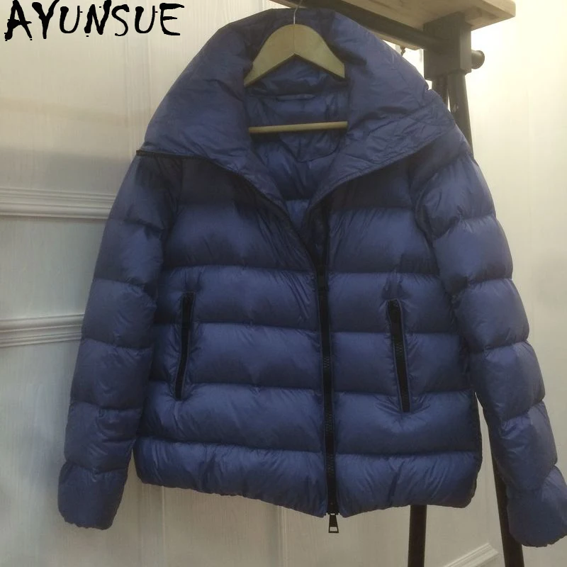 

AYUNSUE Women's Down Jacket Short Autumn Winter Duck Down Coat Female Light Jacket Puffer Womens Jackets Coats 2019 KJ3230