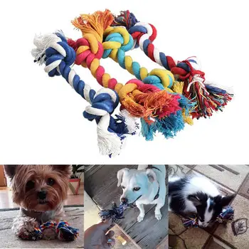 

1 PCS Molar Dog Toys Pets Teeth Cleaning Supplies Durable Braided Bone Rope DogToys Random Color Pet molar toys Dog Supplies
