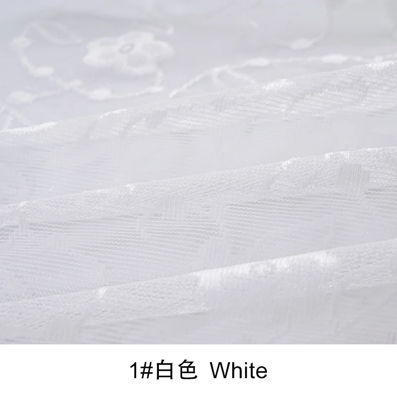 Маленькая часть нигерийской кружевной сетки тюль ткани белый кружевной цветок ткани для шитья платья или юбки DIY TJ0382 - Цвет: 1