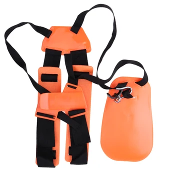 

Strimmer Double Shoulder Harness Strap Padded Belt For Brush Cutter Trimmer Garden Pruner (Orange)