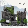 Aquarium Ancient Castle Decoration Resin Artificial Building Rocks Cave For Aquarium Fish TankS Landscaping Ornament Decor 1