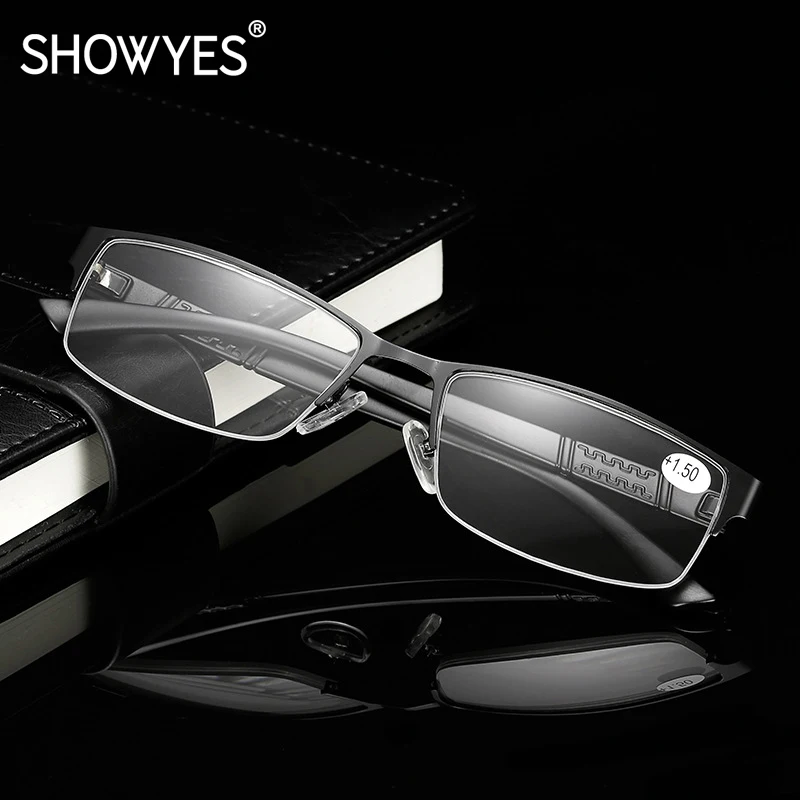 Мужские очки для чтения, анти-радиационный усталость, синий светильник, фильтр, линзы, очки, полуоправа, ультра светильник, очки для пресбиопии, женские, 571