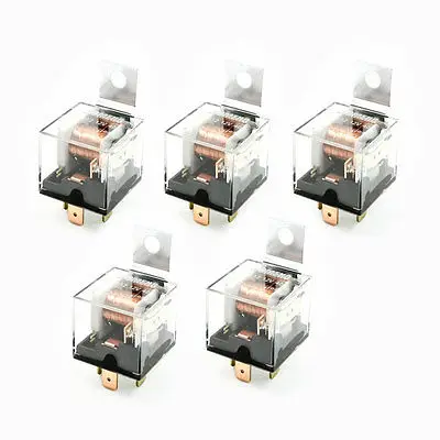 

5 Pcs JD1912 Model SPDT 1NO+1NC 4 Pin Car Auto Relay DC 12V 40A