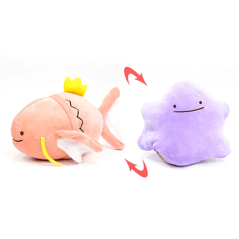 ST12 Takara Tomy Pokemon Волшебные трюки Ditto деформационная подушка в форме Пикачу Eevee Squirtle двухсторонняя плюшевая кукла игрушки для детей - Цвет: ST12