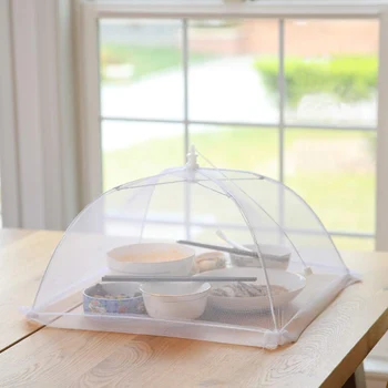 

1PC Pop-up Mesh Screen Food Cover Umbrella Tents Reusable Outdoor Picnic Food Covers Keep Out Flies Bugs Mosquitos