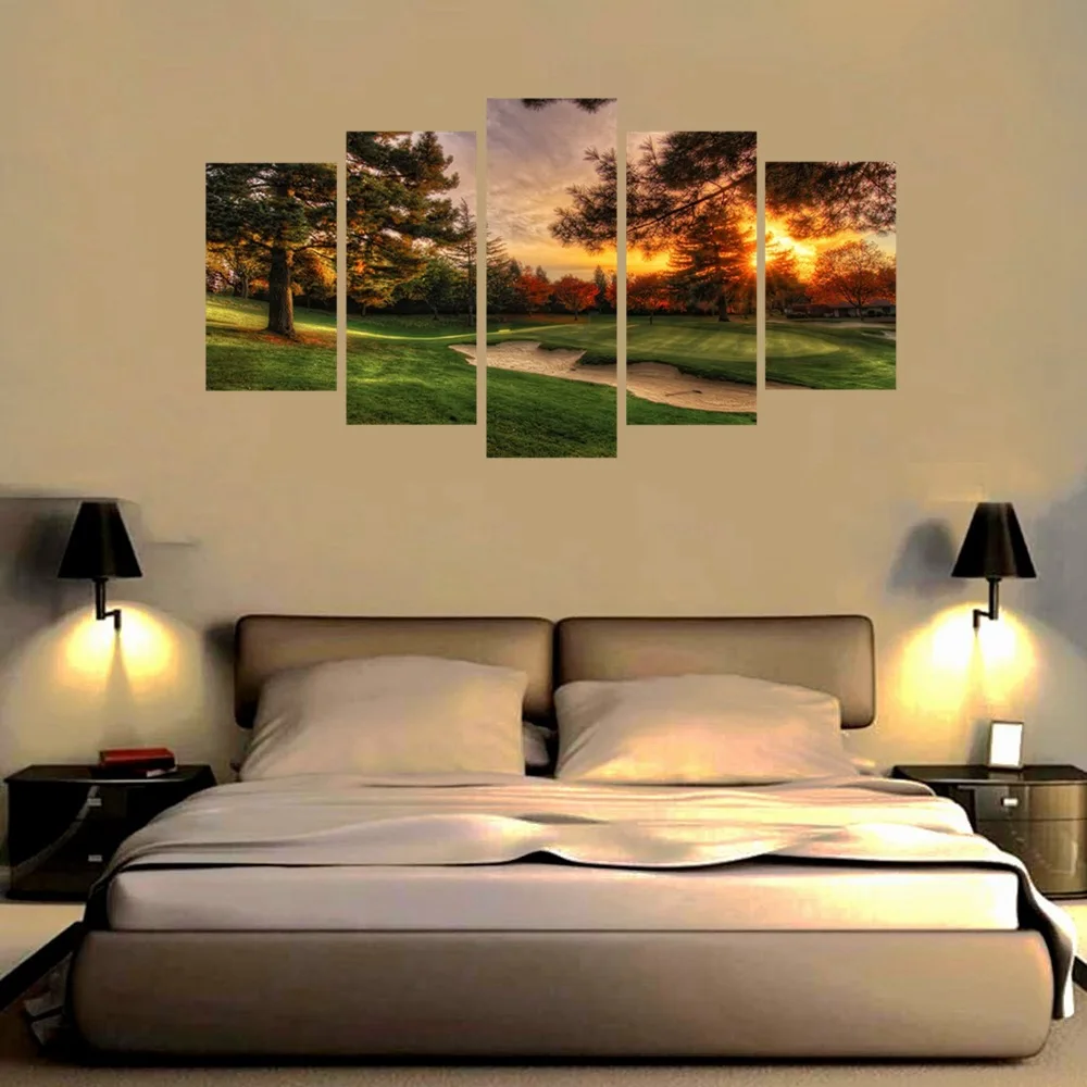 

Landscape Painting Sunset Golf Course Living Room Decorative Painting Modern Bedroom Spray Printing Painting AliExpress a Genera