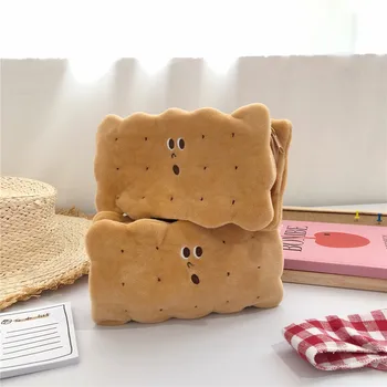 

Creative Plush Biscuits Pencil Case Cute pen bag pencil box stationery pouch kids gift office school supplies