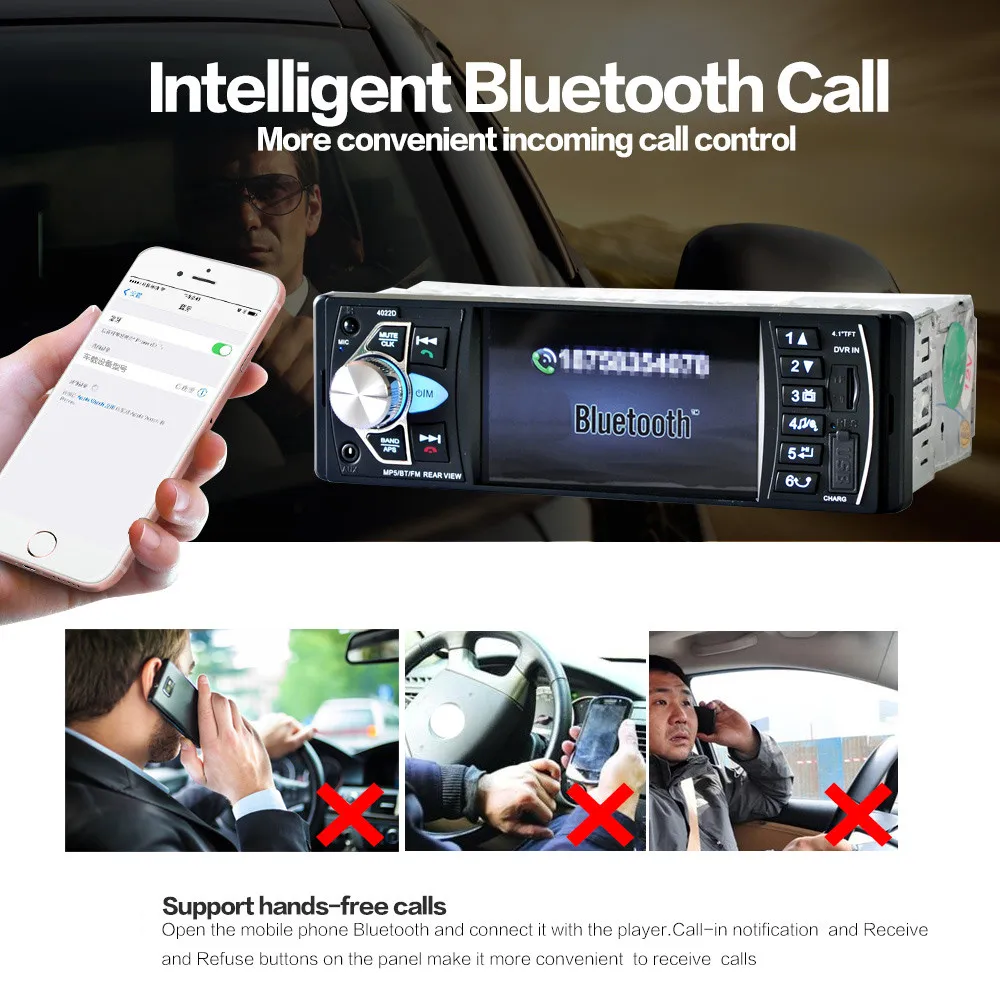 Автомобильный MP5 плеер 12 в автомобильный Радио 4 дюйма HDTFT экран Bluetooth/стерео fm-радио
