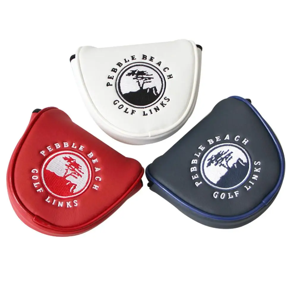 

Golf Head Covers PU Waterproof Thicken Magnetic Buckle Plush Quality Colorful Light Portable Golf Putter Cover Headcover