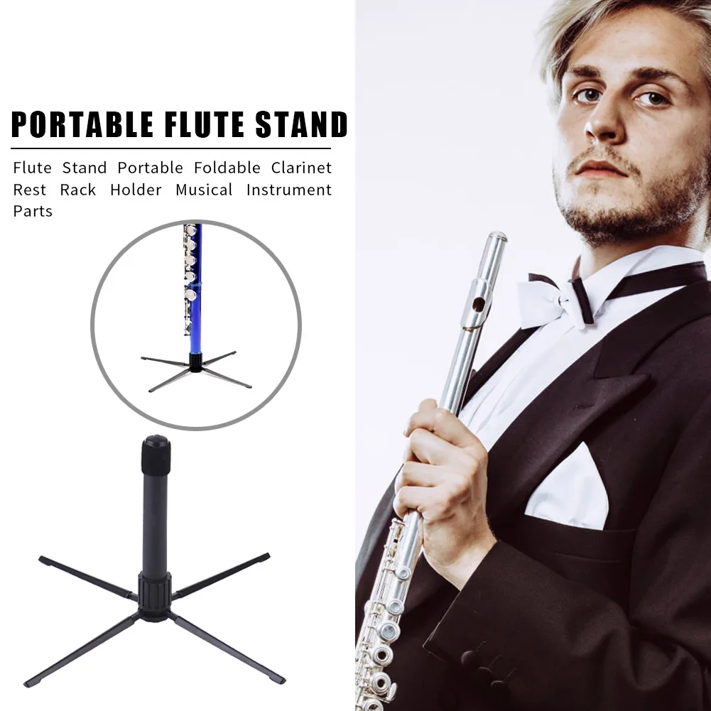 Soporte de flauta con amplio alcance de aplicación, Portable, plegable, para clarinete, piezas de instrumentos musicales
