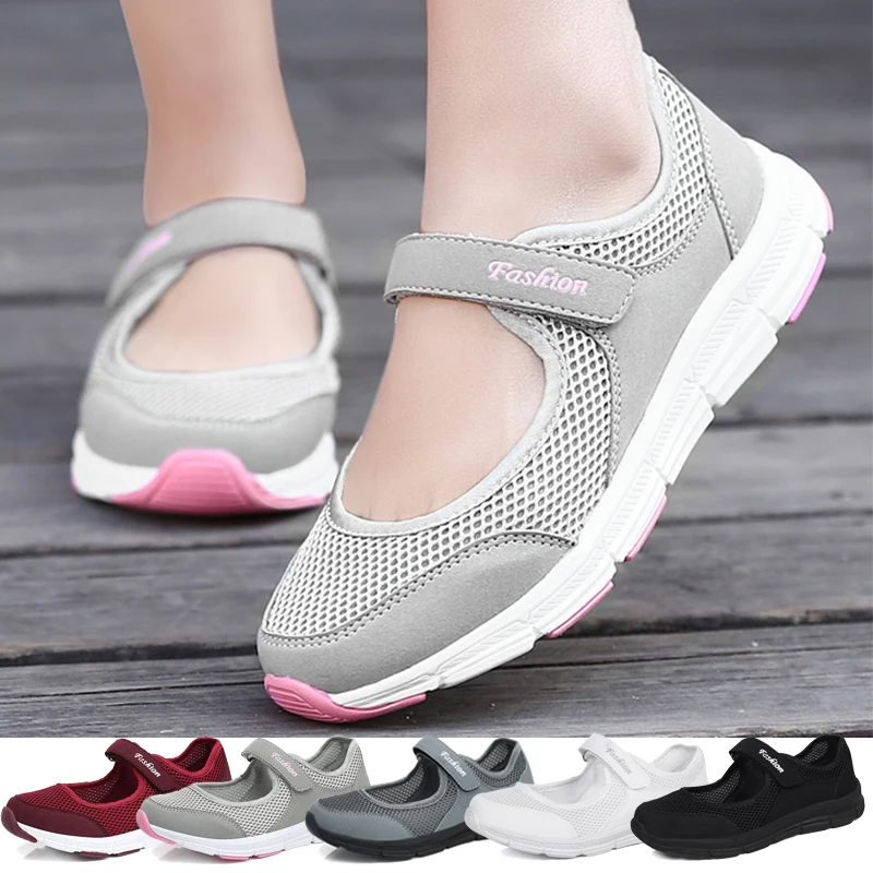 Running Shoes Tennis Shoes Women Tennis Shoes Female Healthy Walking Shoes Summer Breathable Flats Sport Running Sneakers Mother Gift 35-42 Size