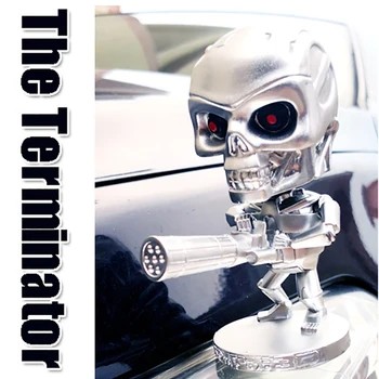 

Car Dashboard Toys Skull Fighter Car Decoration Auto Bobblehead Cool Wobble Shaking Head Toys Dolls Figure Car Ornaments Gifts