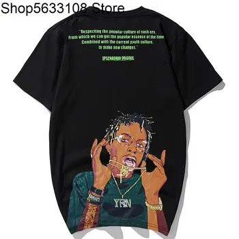 

Plus Fat plus Teenagers Short Sleeve Round Neck Fat Man T Shirt Fat Backing Shirt Hip Hop Street Big Size Men's Wear