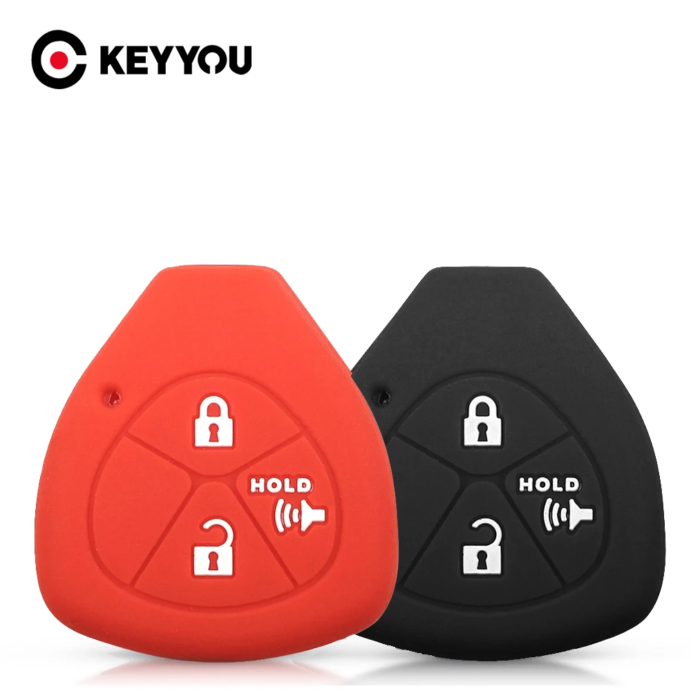 KEYYOU 3 кнопки для Toyota Avensis Avalon матрица Yaris Venza силиконовая крышка автомобиля брелок