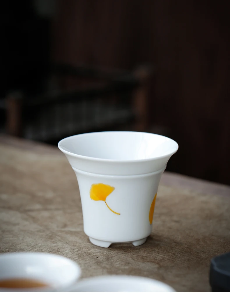 LUWU расписанные вручную керамические чайные ситечки gingko китайские чайные аксессуары