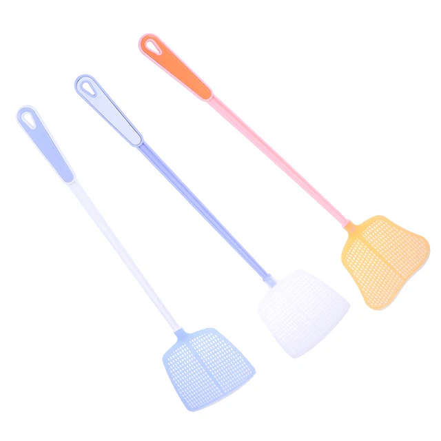 1Dcs Tartós Üreges Háztartás Hosszú Fogantyú Műanyag Légycsapdák Szúnyog Swatter Lyl Gyilkos Kézi Kézikönyve Kárkezelő Kártevőirtás - Image 5