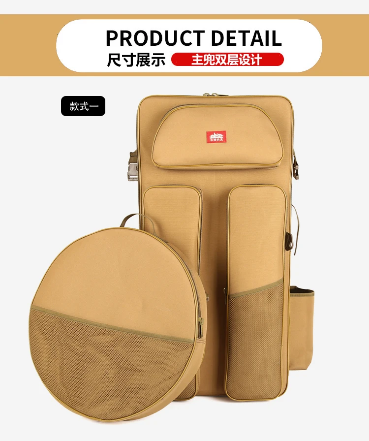 Fishing Chair Bag Multi-functional Backpack Shoulder Fishing Backpack Double Layer Fish Besketb Bag Fishing Rod Bag Fishing Bag