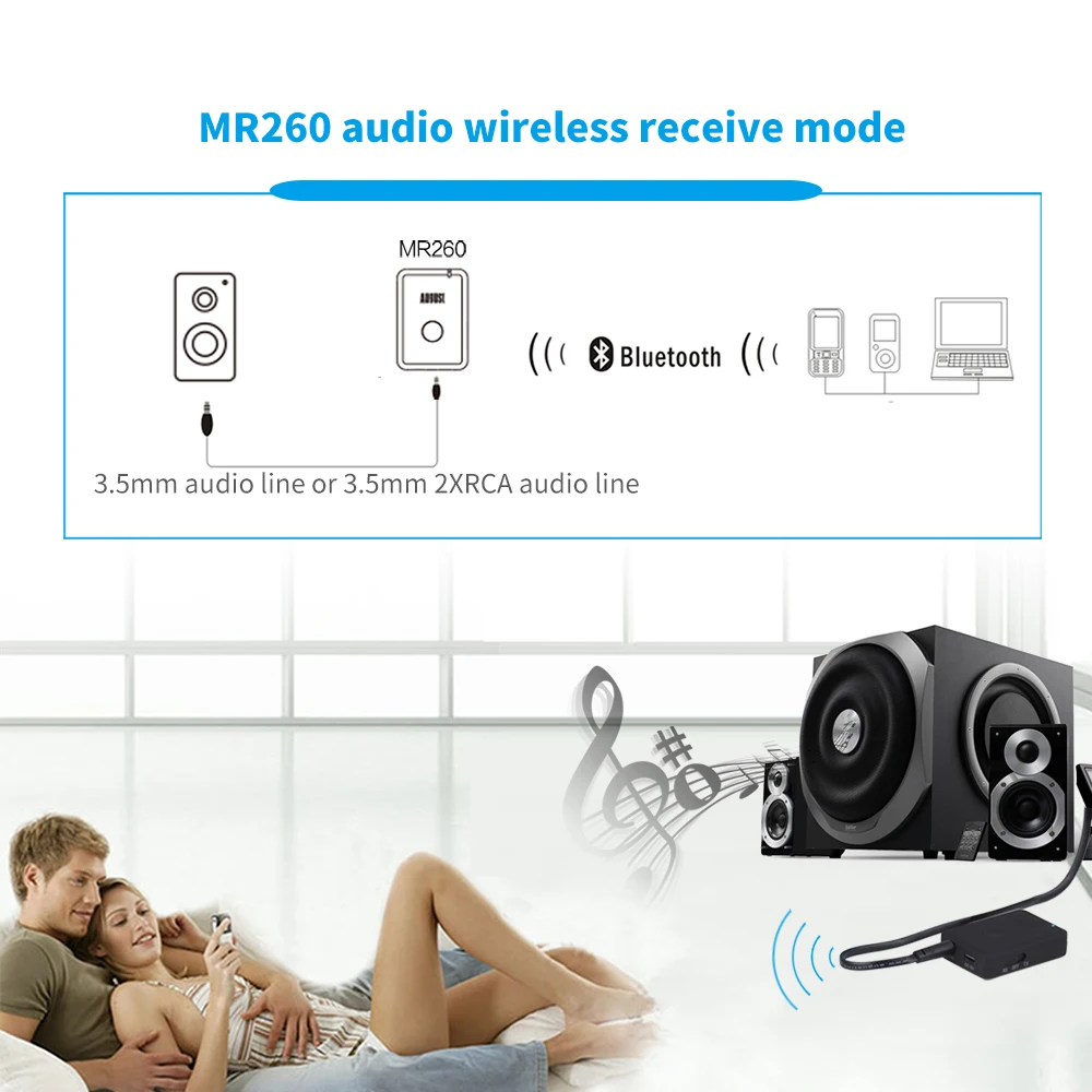MR260 Bluetooth передатчик и приемник 2 в 1 двойной режим стерео аудио приемник Беспроводной Bluetooth аудио адаптер aptX с низкой задержкой