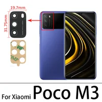 Oryginalne do kamery szklany obiektyw tylna soczewka aparatu tylnego obiektyw z klejem do Xiaomi Poco F1 F2 F3 M3 X3 Pro GT wymiana części naprawa 3