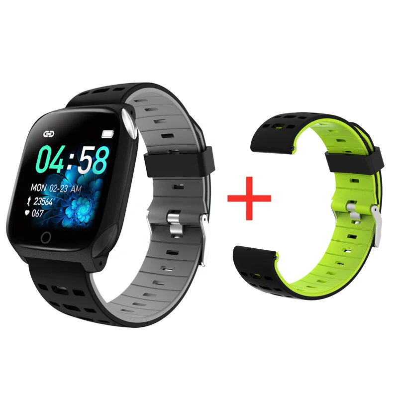 add 1 Green Strap Умный Браслет ECG+ PPG монитор Смарт-часы спортивные фитнес-трекер пульсометр кровяное давление Браслет Водонепроницаемый погоды - Цвет: add 1 Green Strap