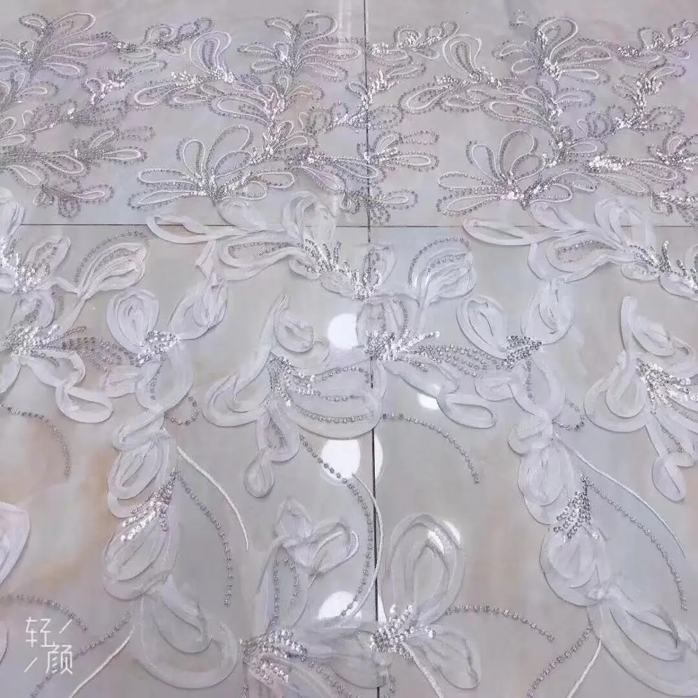 Модные вышитые JIANXI.C-119511 Африканский французский чистая кружевная ткань для вечерние платья