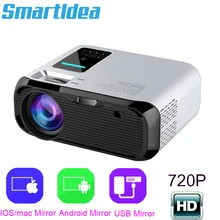 Smartldea 720P HD WiFi проектор, встроенный 1280*720 P, зеркальный проектор, мини светодиодный проектор для домашнего видео Beamer Sync display