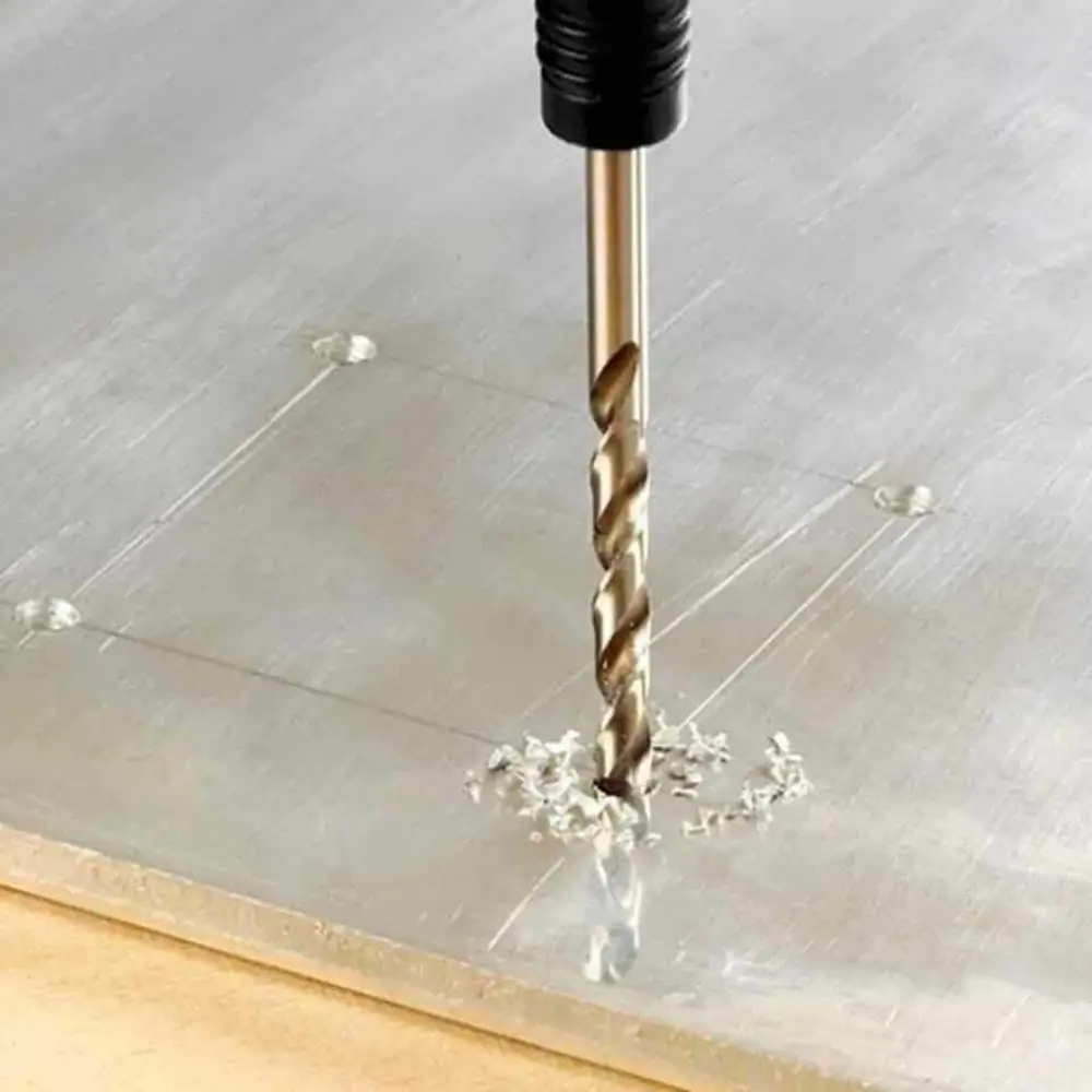 13pcs Hex Handle Plastic Box Set Twist Drill Longer life Durability 1.5-6.5mm Multi-functional Gold Hard Steel HSS